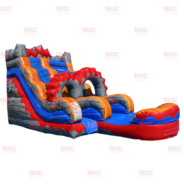 Piscina inflable de un solo carril de 15 pies con sistema Lava Surge
