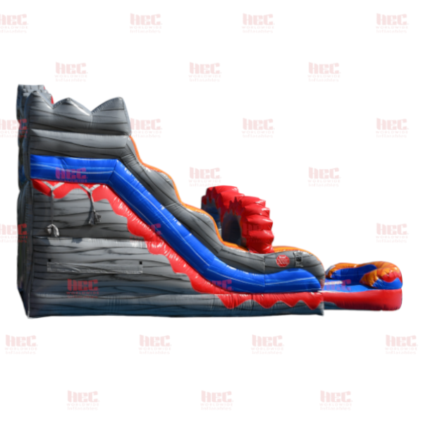 Piscina inflable de un solo carril de 15 pies con sistema Lava Surge
