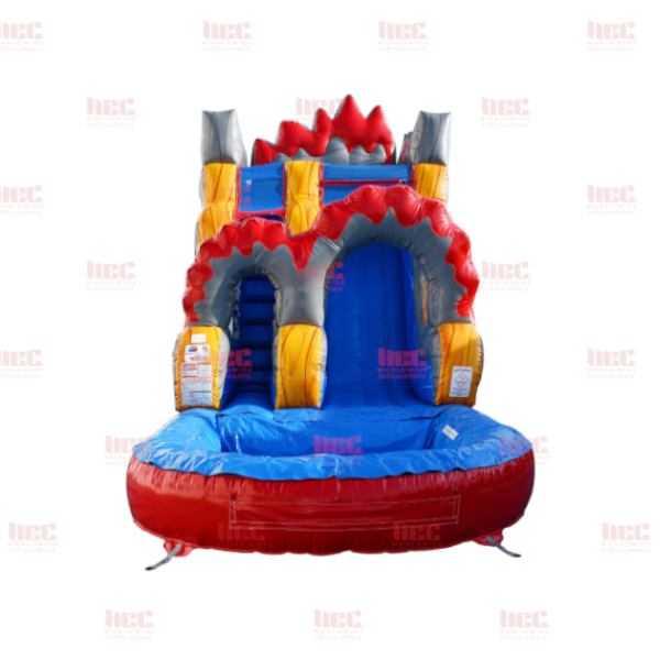Piscina inflable de un solo carril de 15 pies con sistema Lava Surge