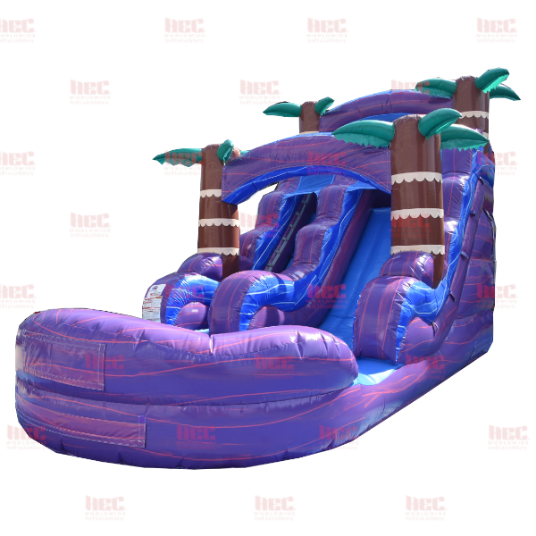 15 Foot Purple Hurricane® Single Lane Inflated Pool