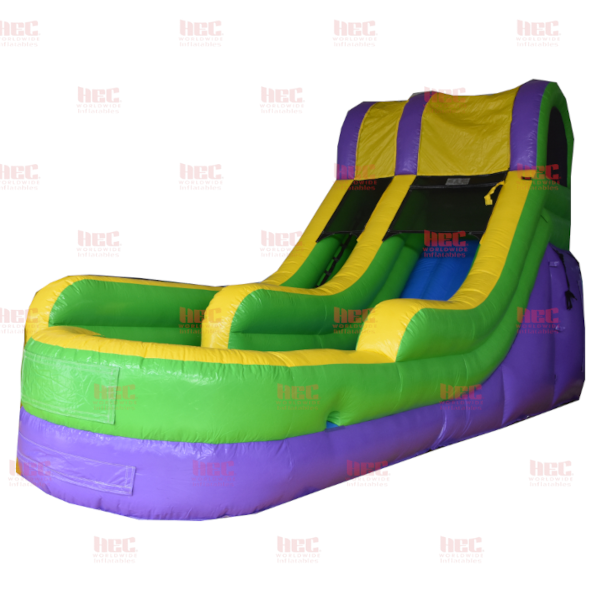 15 Foot Splash Slide Single Lane Inflated Pool