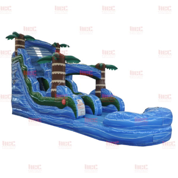 18 Foot Blue Hurricane® Single Lane Inflated Pool