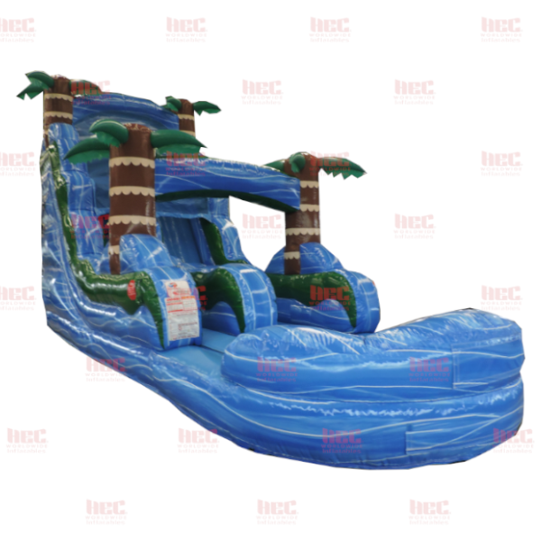 18 Foot Blue Hurricane® Single Lane Inflated Pool
