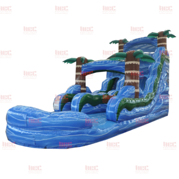 18 Foot Blue Hurricane® Single Lane Inflated Pool