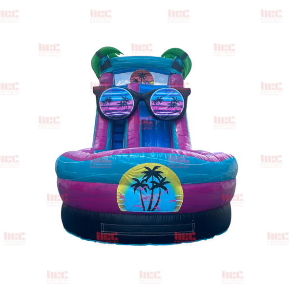 18 Foot Beach Vibe Single Lane Inflated Pool