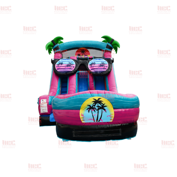 Piscina inflable de dos carriles Beach Vibe de 18 pies