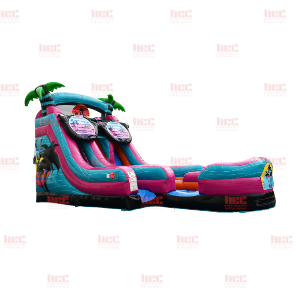 18 Foot Beach Vibe Double Lane Inflated Pool