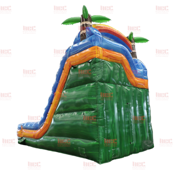 Piscina inflable de dos carriles Tropical Thunder™ de 18 pies con tobogán curvo de la serie J
