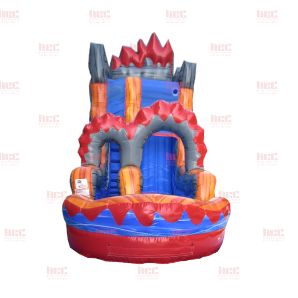 Piscina inflable de un solo carril de 18 pies con sistema Lava Surge