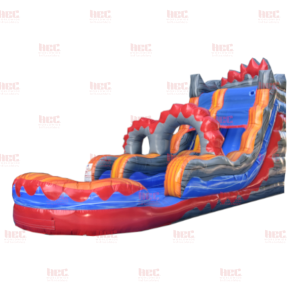 Piscina inflable de un solo carril de 18 pies con sistema Lava Surge