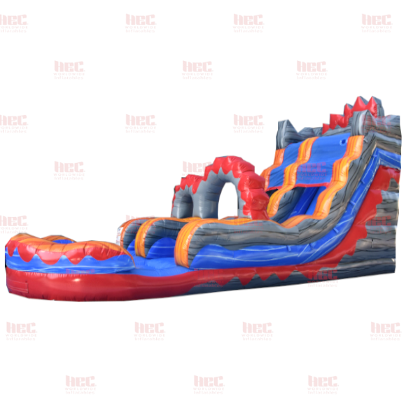 Piscina inflable de un solo carril de 18 pies con sistema Lava Surge