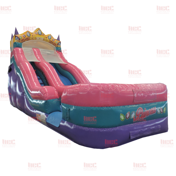 Piscina inflable de un solo carril con tobogán Princess de 18 pies