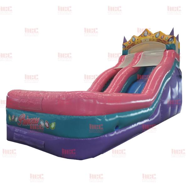 Piscina inflable de un solo carril con tobogán Princess de 18 pies