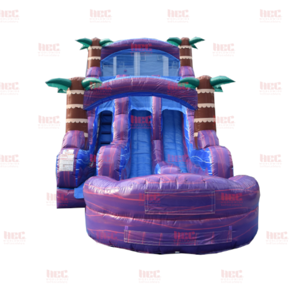 18 Foot Purple Hurricane® Double Lane Inflated Pool