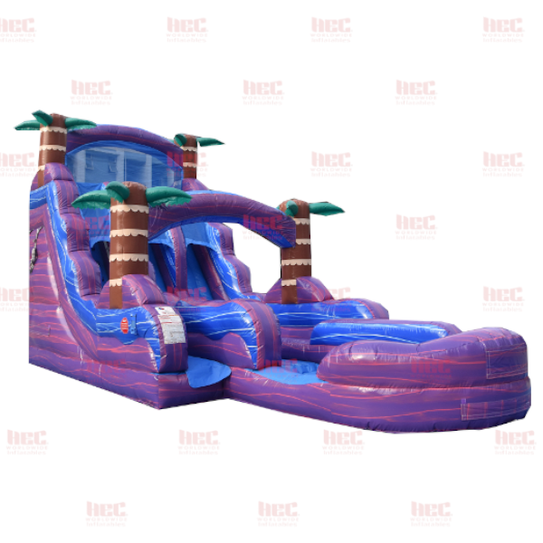 Piscina inflable de dos carriles Purple Hurricane® de 18 pies
