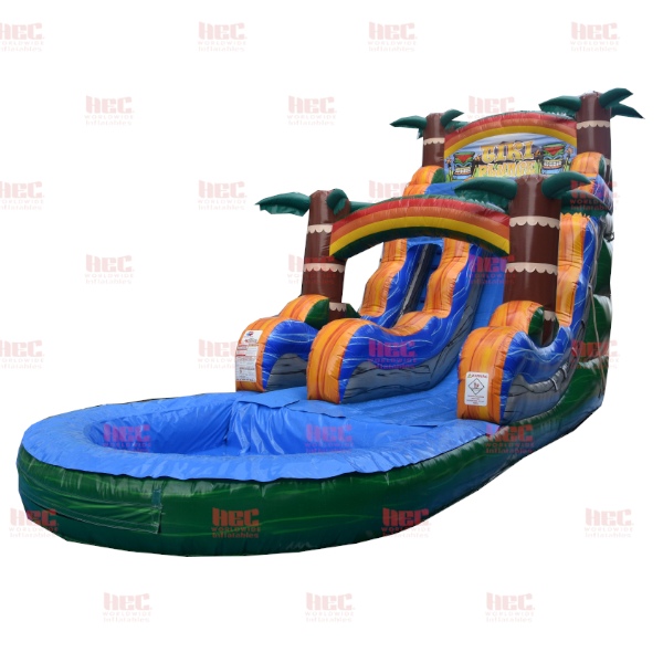 Piscina profunda de un solo carril Tiki Plunge® de 18 pies con base de mármol verde