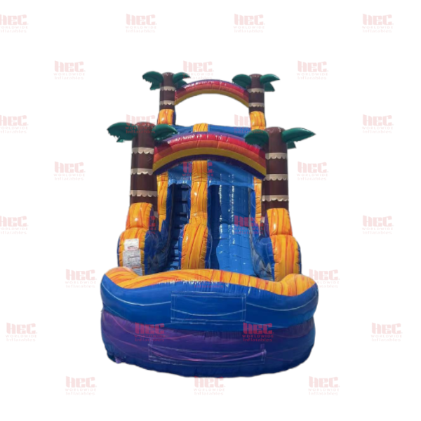 Piscina inflable de un solo carril Tiki Plunge® de 18 pies con base de mármol morado