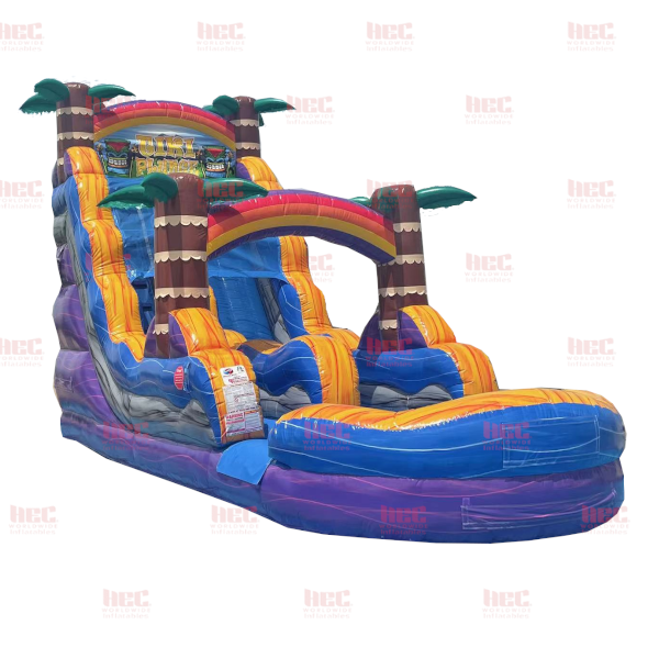 Piscina inflable de un solo carril Tiki Plunge® de 18 pies con base de mármol morado