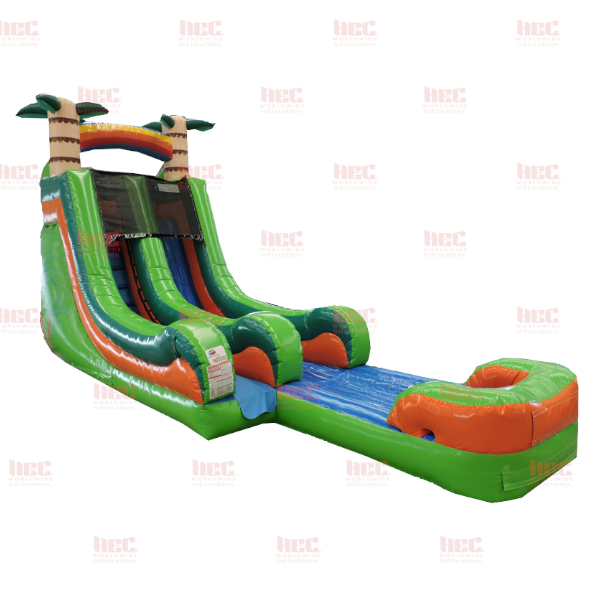 Tropical Splash Single Lane Inflated Pool