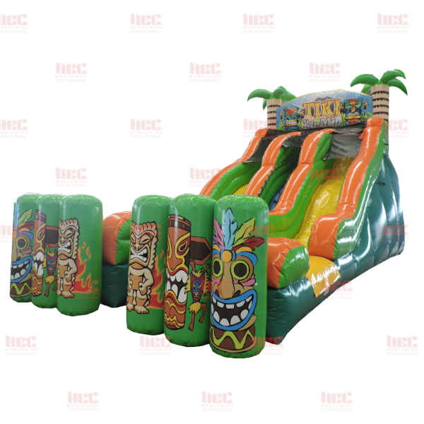 Piscina inflable de dos carriles Tiki Island™ XL