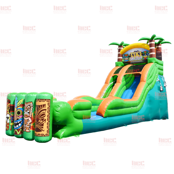 Piscina inflable de un solo carril Tiki Island™ XL