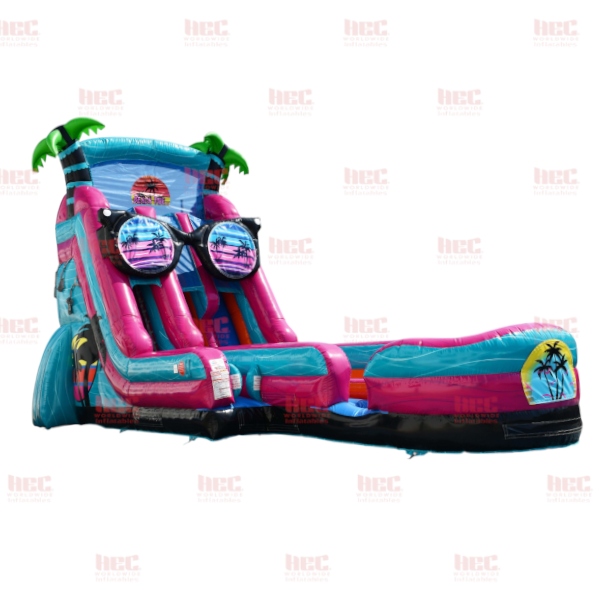 22 Foot Beach Vibe Double Lane Inflated Pool