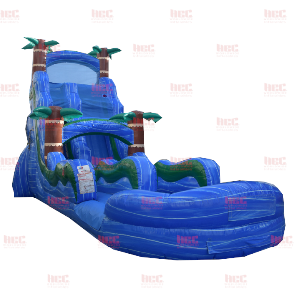 22 Foot Blue Hurricane® Single Lane Inflated Pool