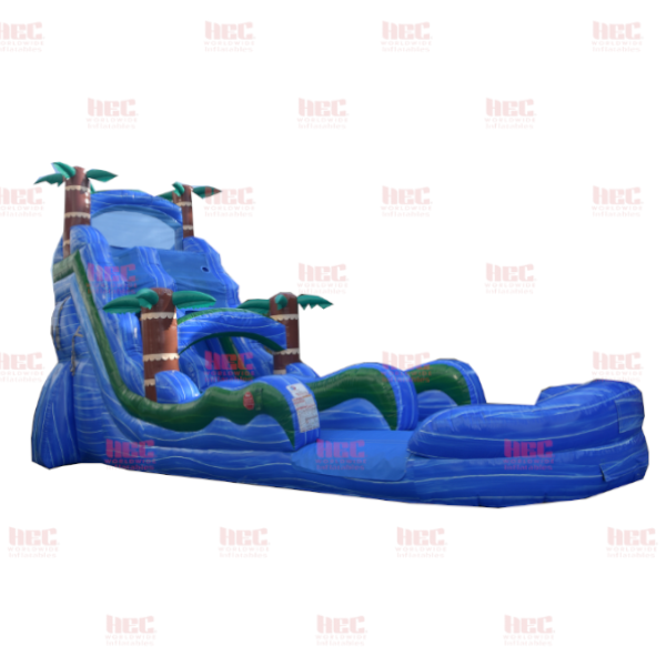 22 Foot Blue Hurricane® Single Lane Inflated Pool