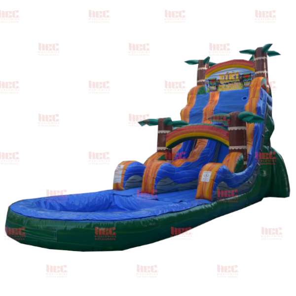 Piscina profunda de un solo carril Tiki Plunge® de 22 pies con base de mármol verde