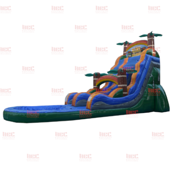 Piscina profunda de un solo carril Tiki Plunge® de 22 pies con base de mármol verde