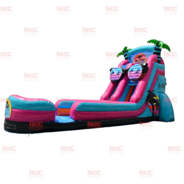 22 Foot Beach Vibe Single Lane Inflated Pool