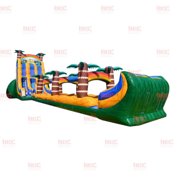 24 Foot Tiki Plunge™ Double Lane Rampage Inflated Pool with Slip and Slide