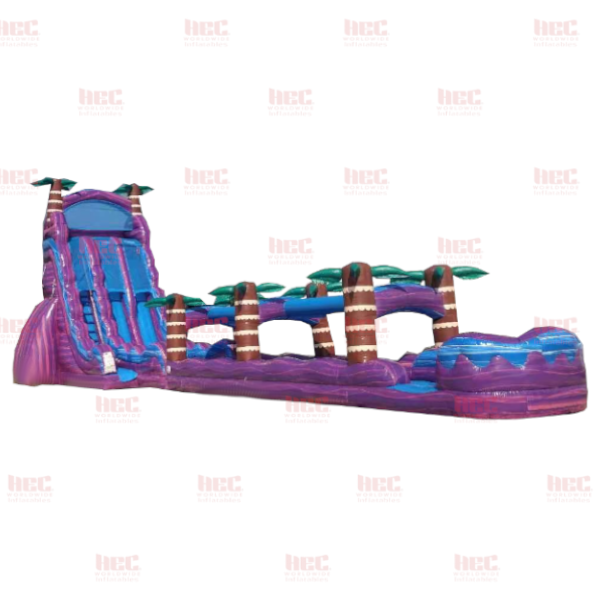 27 Foot Purple Hurricane® Double lane Inflated Pool with Slip and Slide