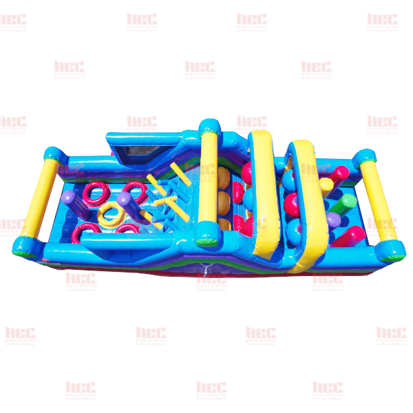 60 Foot Standard 5 Color Combo with 30 Foot Sports Obstacle Course