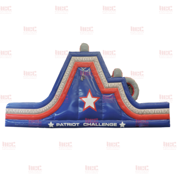 34 Foot Rock Climb Slide with Warped Wall Patriot Challenge™
