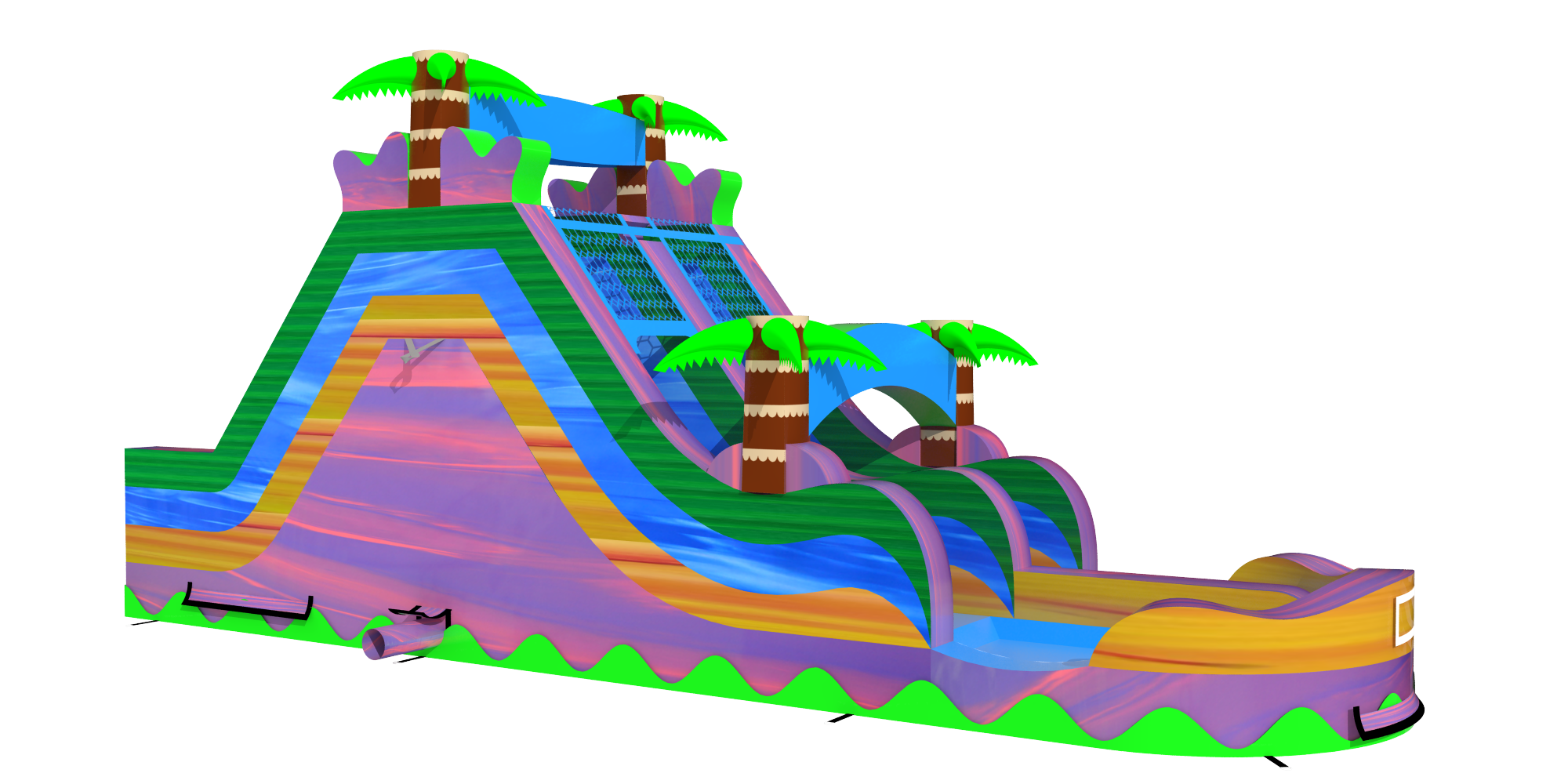 34 Foot Rock Climb Slide IP Tropical™ Wet / Dry