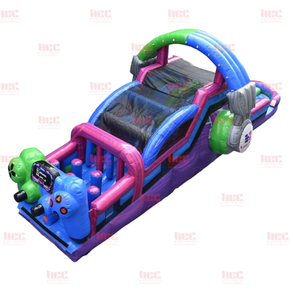 45 Foot Gamer Obstacle Course Inflated Pool Elevated Floor Wet and Dry
