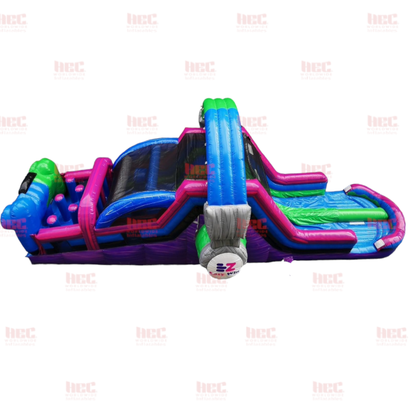 45 Foot Gamer Obstacle Course Inflated Pool Elevated Floor Wet and Dry