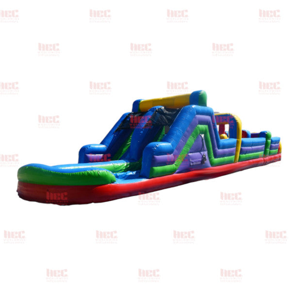 Piscina inflable con pista de obstáculos de 45 pies, estándar (5) colores, húmeda y seca