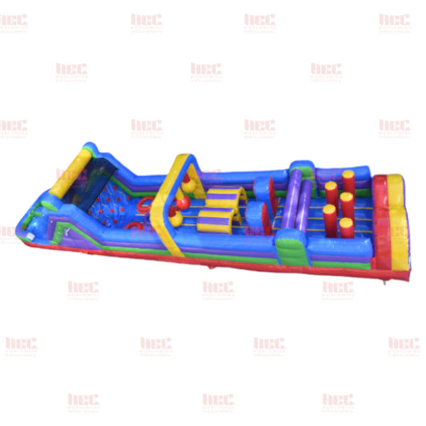 Piscina inflable con pista de obstáculos de 45 pies, estándar (5) colores, húmeda y seca