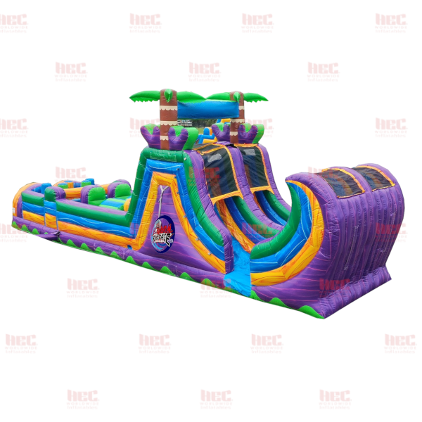 45 Foot Radical Rampage Tropical Wet and Dry Inflated Pool
