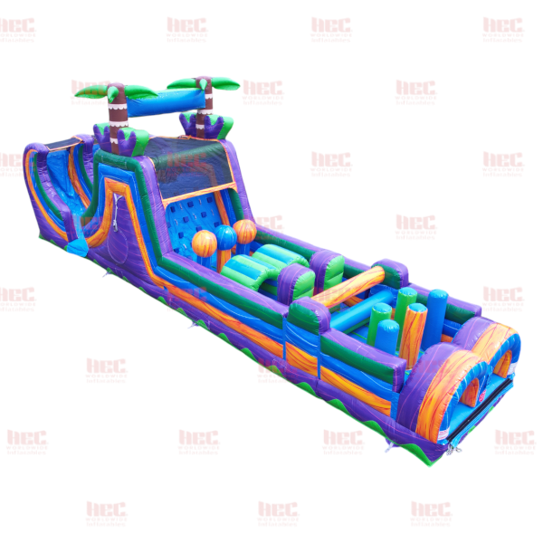 45 Foot Radical Rampage Tropical Wet and Dry Inflated Pool