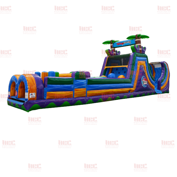 45 Foot Radical Rampage Tropical Wet and Dry Inflated Pool