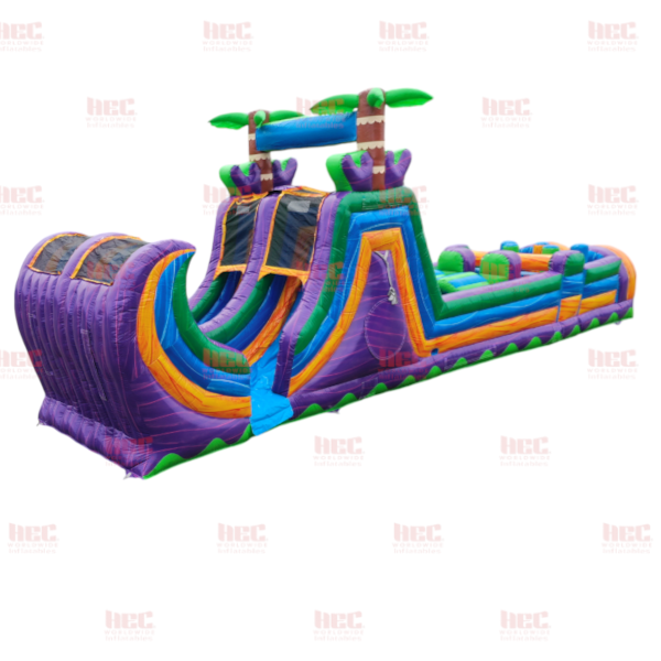 45 Foot Radical Rampage Tropical Wet and Dry Inflated Pool