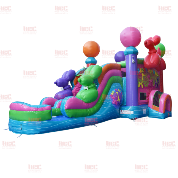 Piscina inflable de doble carril combinada Avalanche, húmeda y seca