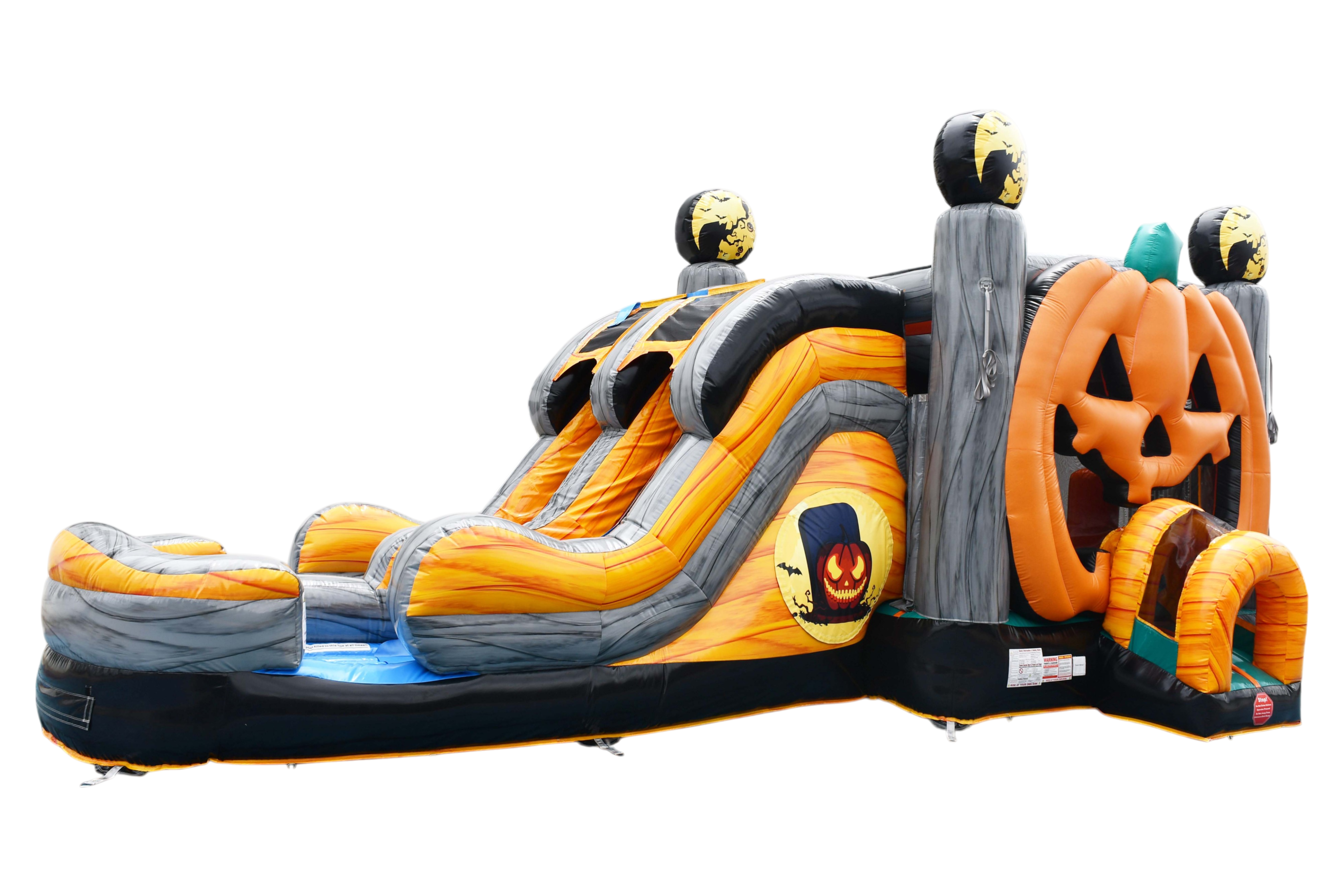 Pumpkin Combo Double Lane Inflated Pool Wet/Dry