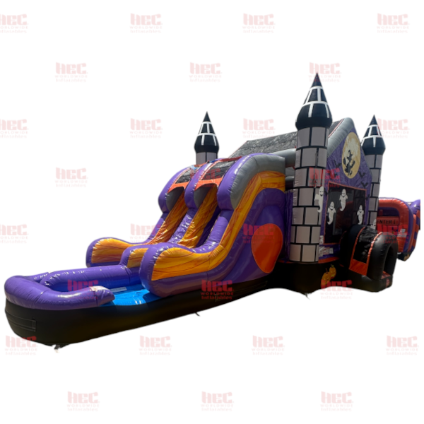 74 Foot Halloween Obstacle Combo Wet / Dry
