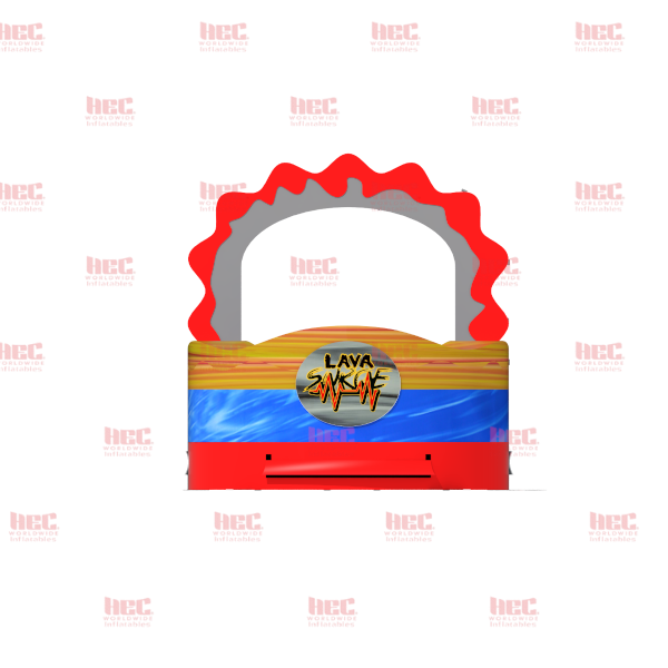 35 Foot Lava Surge Double Lane Slip and Slide Inflated Pool