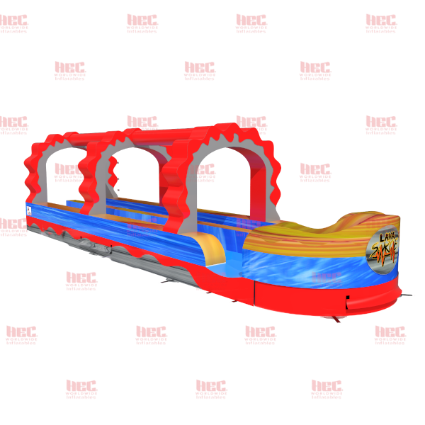 35 Foot Lava Surge Double Lane Slip and Slide Inflated Pool