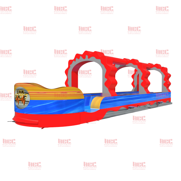 35 Foot Lava Surge Double Lane Slip and Slide Inflated Pool